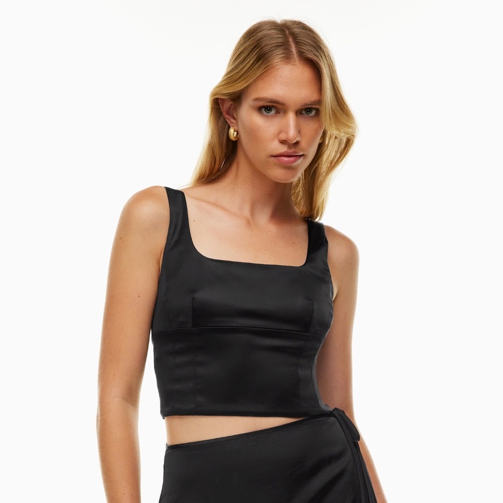 Wilfred Shine Satin Bustier from Aritizia